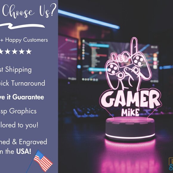 Gaming Sign – LED Decor for Teen Boys - Picture 4 of 8